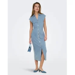 ONLY DAME KJOLE ONLBABE - Light Blue Denim