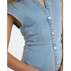ONLY DAME KJOLE ONLBABE - Light Blue Denim