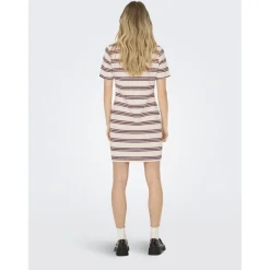 ONLY dame kjole ONLEVIE - Antique White Navy blazer+ruby wine