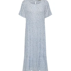 ONLY dame kjole ONLMAYA - Cloud Dancer JOHANNE BLUE DITSY