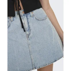 ONLY dame nederdel ONLEDEN - Light Blue Denim