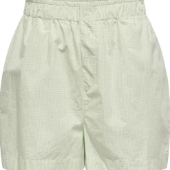 ONLY dame shorts ONLFILUCCA - Sea Foam Checks BRIGHT WHITE SMALL