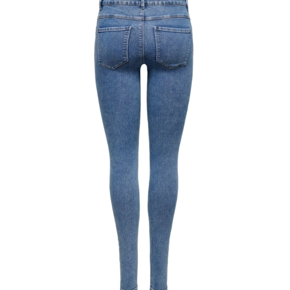 ONLY dame skinny jeans ONLRAIN - Medium blue denim