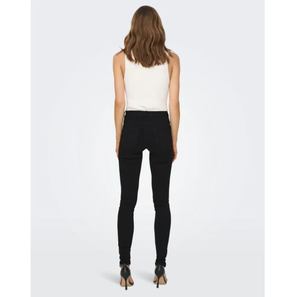 ONLY dame skinny jeans ONLRAIN - Black Denim
