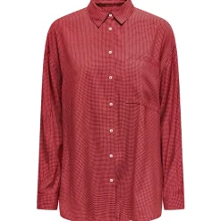 ONLY dame skjorte ONLMAGGIE - Racing Red WHITE