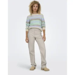 ONLY dame strik ONLMAGGIE - Birch Picante/Aqua Sky/Pastel Lilac