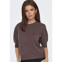 ONLY dame strik ONLRICA - Rose Brown Melange