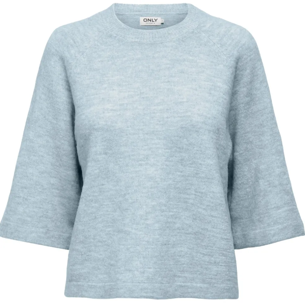 ONLY dame strik ONLSIMONI - Cashmere Blue MELANGE