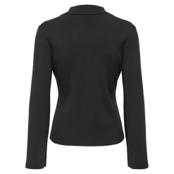 Only dame strik polo cardigan ONLANDREA - Black