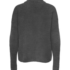 ONLY Dame Strik Polo ONLTALIO - Dark Grey Melange Detail:DTM Horn Button