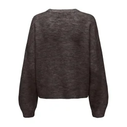 Only dame striktrøje ONLSIMONI - Coffee Bean