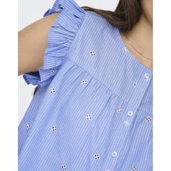 ONLY dame top ONLAMANDA - Coronet Blue WHITE