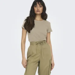 ONLY dame top ONLCARLOTTA - Humus