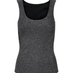 ONLY DAME TOP ONLEA - Black Silver Glitter