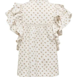 ONLY DAME TOP ONLLELE - Cloud Dancer flower