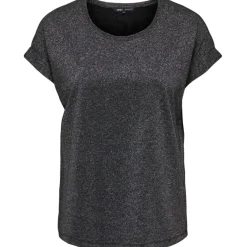 ONLY DAME TOP ONLMOSTER - Black Silver lurex