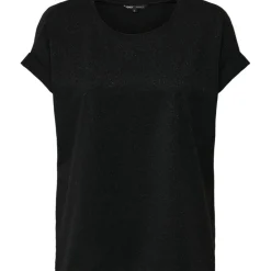 ONLY DAME TOP ONLMOSTER - Black Black lurex