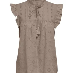 ONLY dame top ONLREVA - Mocha Meringue