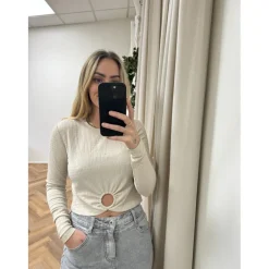 ONLY dame top STUALVA - Pumice Stone