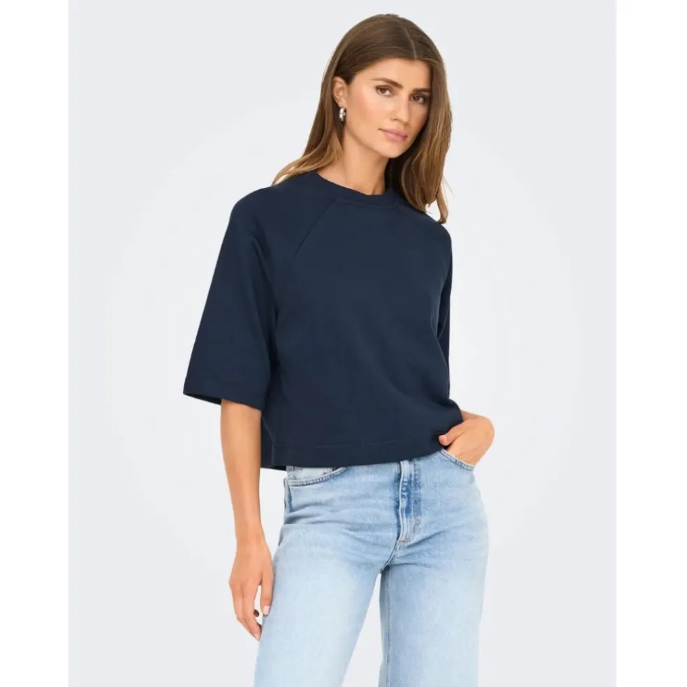 ONLY DAME T-SHIRT ONLDASIE - Navy Blazer