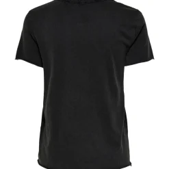 ONLY dame t-shirt ONLLUCY - Black LOTUS