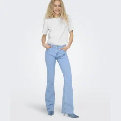 ONLY dame t-shirt ONLMONJA - White