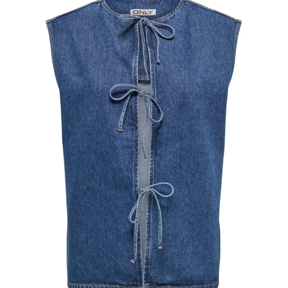 ONLY DAME VEST ONLDORSE - Medium blue denim