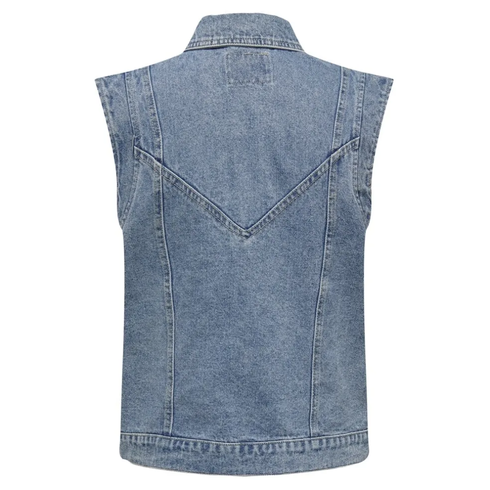 Only dame vest ONLKENNEDY - Medium blue denim