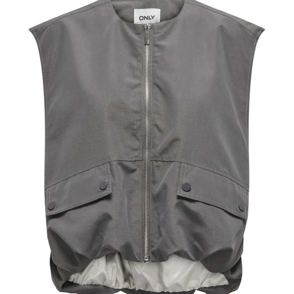ONLY dame vest ONLMARY - Plum Kitten Pumice Stone Lining
