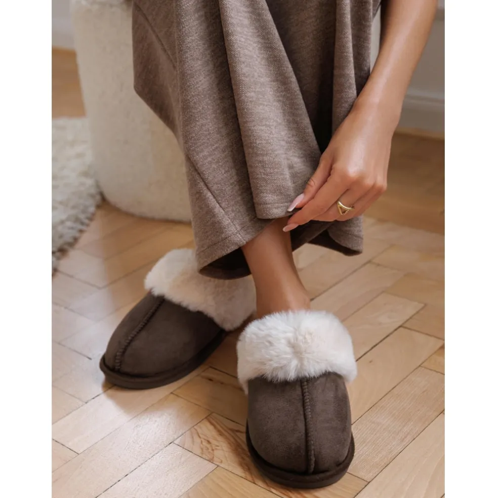 Pamela dame hjemmesko 7263 - Brown