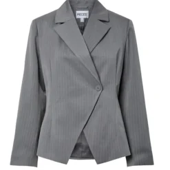 Pieces dame blazer PCFALKA - Grey pinstripe