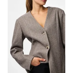 Pieces dame blazer PCRILEY - Hot Fudge