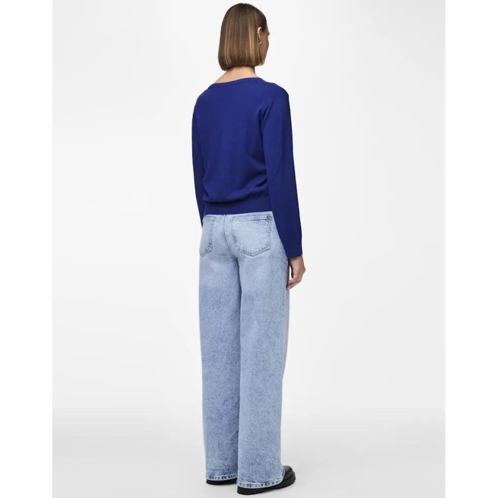 PIECES dame bluse PCNATALIE - Bellwether Blue