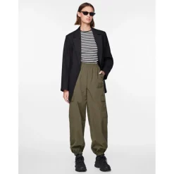 PIECES dame bukser PCANNA - Deep Lichen Green