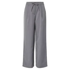 PIECES DAME BUKSER PCFALKA - Grey pinstripe