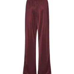 PIECES dame bukser PCFELICIA - Tawny Port Pinkaboo/white stripe