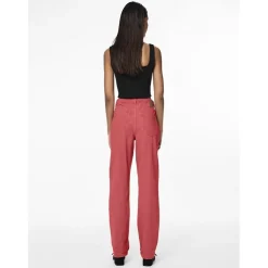 PIECES dame bukser PCFRIA - High Risk Red Washed