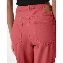 PIECES dame bukser PCFRIA - High Risk Red Washed