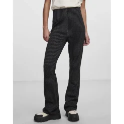 PIECES dame bukser PCJANNAH - Black White Stripes