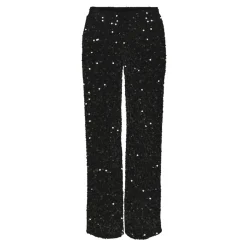 Pieces dame bukser PCKAM - Black Black sequins