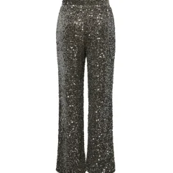 Pieces dame bukser PCKAM - Morel Silver sequin