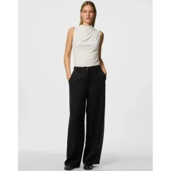 PIECES dame bukser PCKAMIL - Black