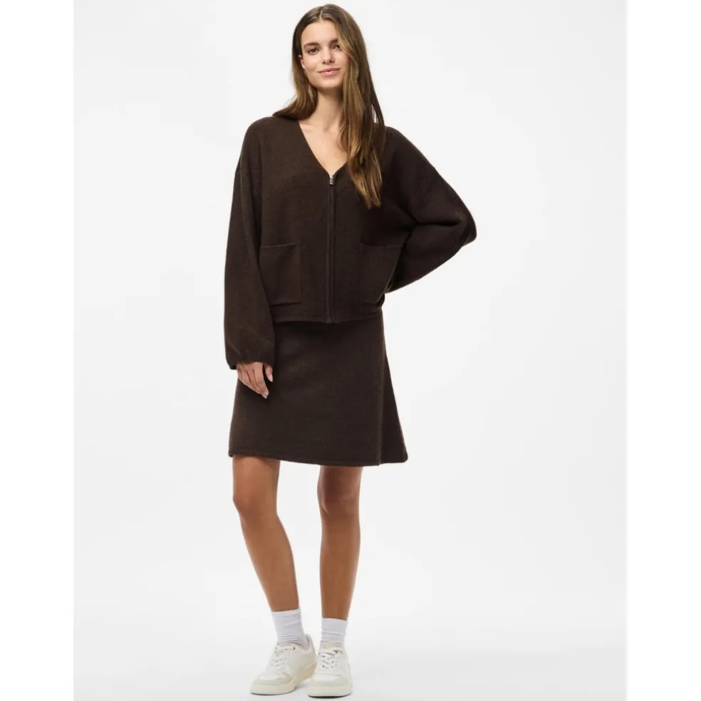 PIECES Dame Cardigan PCJUNNA - Hot Fudge