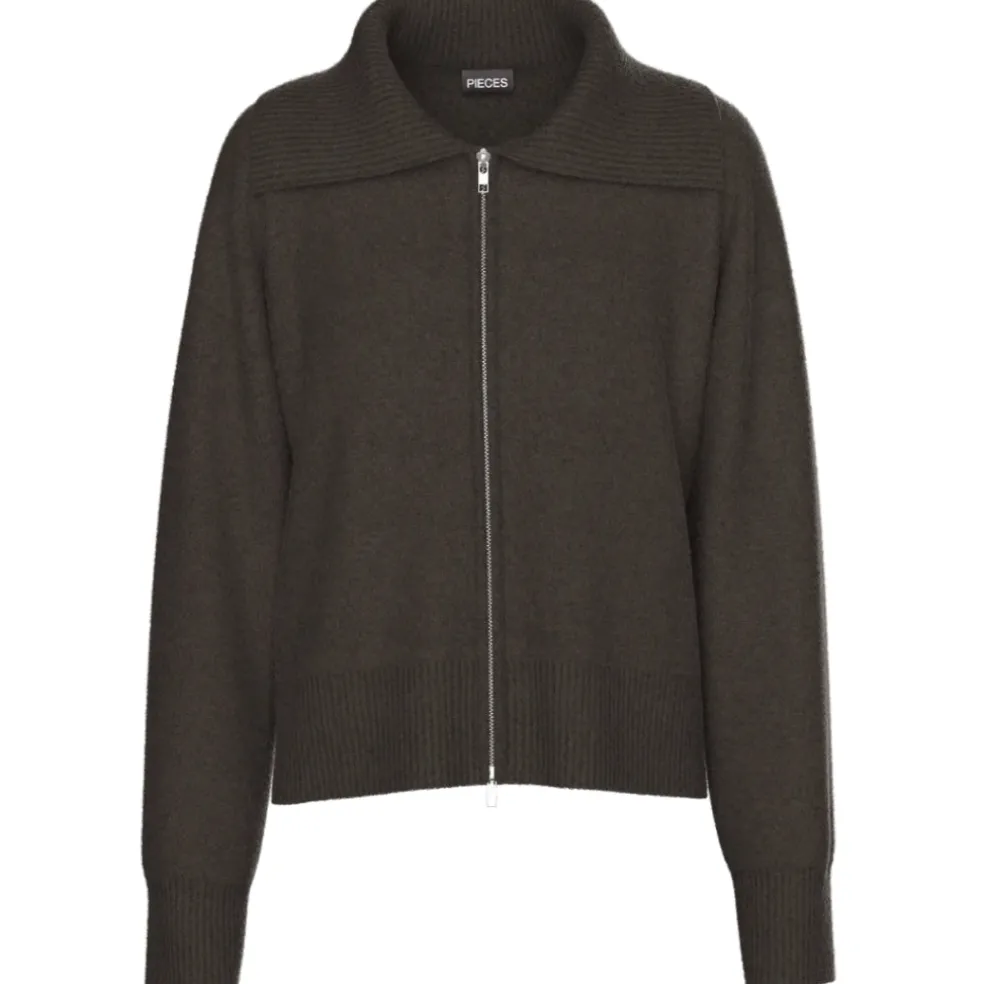 PIECES DAME CARDIGAN PCMALOU - Hot Fudge Melange