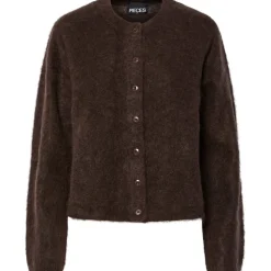 PIECES Dame Cardigan PCManika - Hot Fudge Melange