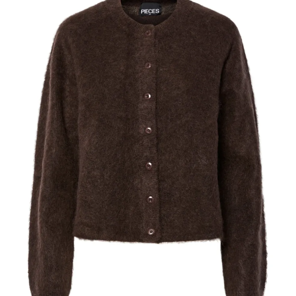 PIECES Dame Cardigan PCManika - Hot Fudge Melange