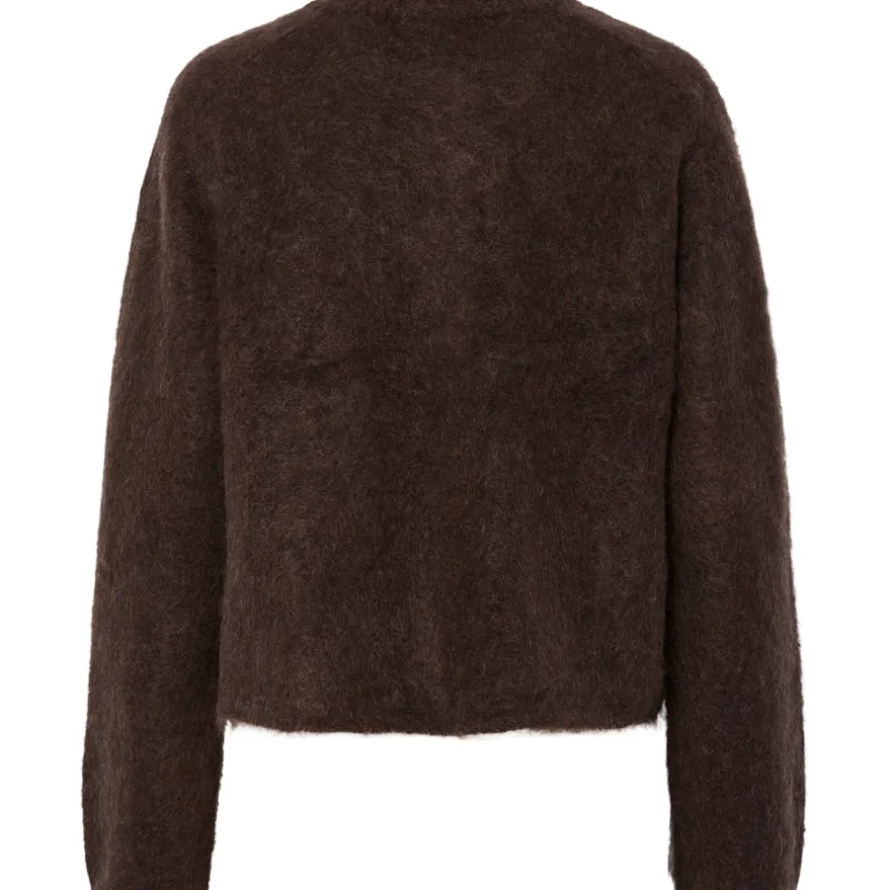 PIECES Dame Cardigan PCManika - Hot Fudge Melange