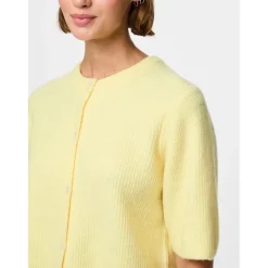 PIECES dame cardigan PCSILLY - Pale Banana MELANGE