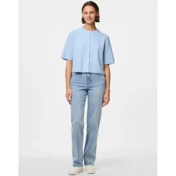 PIECES dame cardigan PCSILLY - Cashmere Blue MELANGE