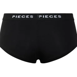 Pieces dame hipsters PCLOGO LADY 4-PACK - Black